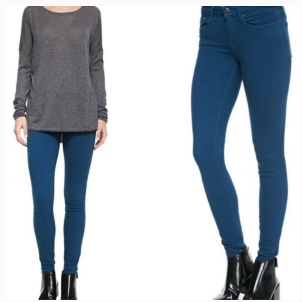 Women's VINCE blue/teal Riley Legging Stretchy Skinny Jegging 27 Jeans